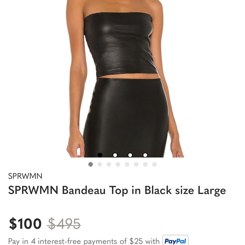 SPRWNM Black Bandeau Top